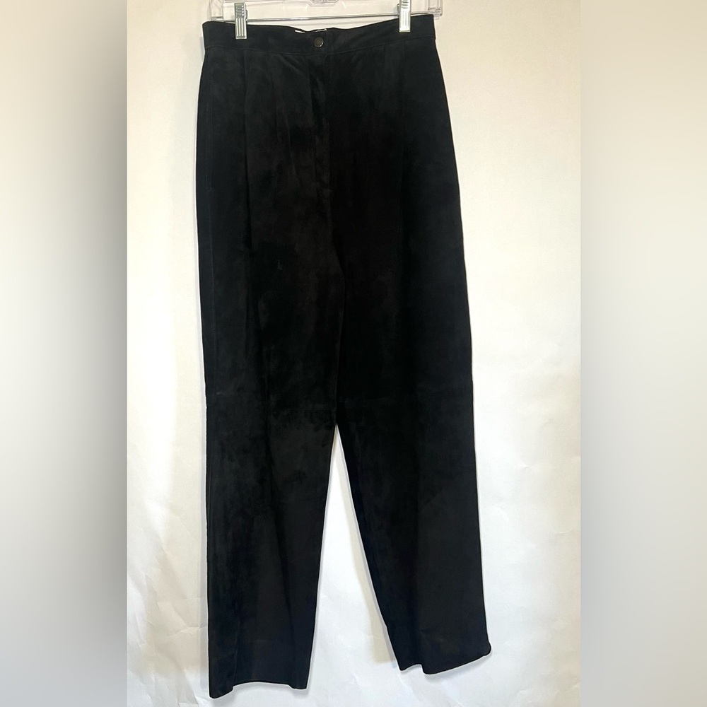 Bagatelle Vintage Black Genuine Suede Leather Trousers Size 10 Grunge Corpcore